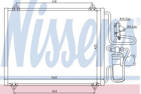 Радiатор кондицiонера NISSENS 94440