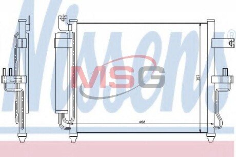 Радiатор кондицiонера NIS NISSENS 94452