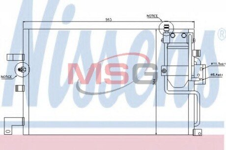 Радiатор кондицiонера NIS NISSENS 94504