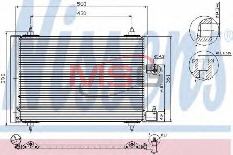 Радiатор кондицiонера NIS NISSENS 94534