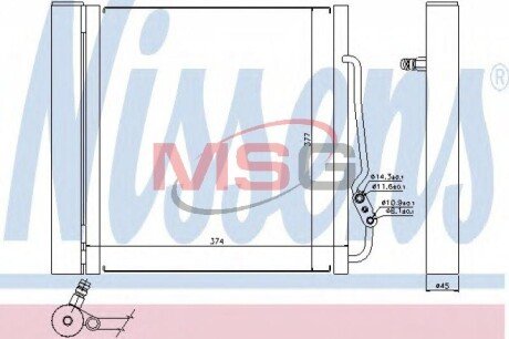 Радіатор кондиціонера SMART NISSENS 94543