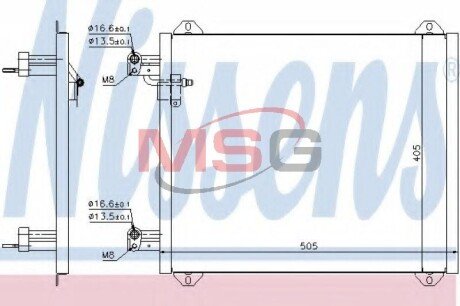 Радiатор кондицiонера NIS NISSENS 94584