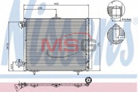 Радіатор кондиціонера NISSENS 94595