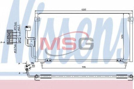 Радiатор кондицiонера NIS NISSENS 94702