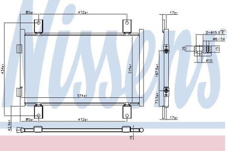 Радiатор кондицiонера NIS NISSENS 94712