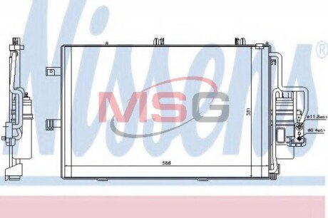 Радiатор кондицiонера NIS NISSENS 94721