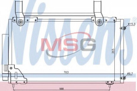 Радiатор кондицiонера NIS NISSENS 94735