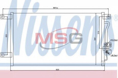 Конденсер кондіционера MITSUBISHI NISSENS 94790