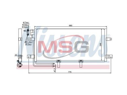 Радiатор кондицiонера NIS NISSENS 94834