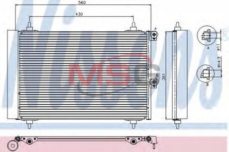 Конденсер кондиціонера NISSENS 94870