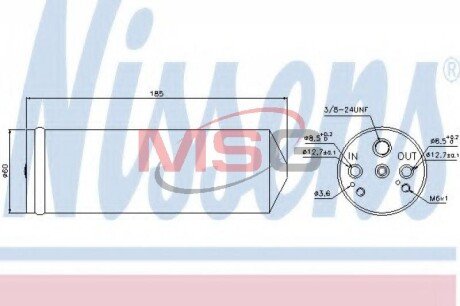 Осушувач кондицiонера NIS NISSENS 95134