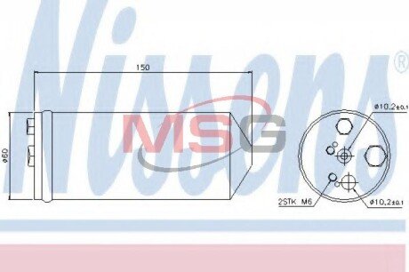 Осушувач кондицiонера NIS NISSENS 95325