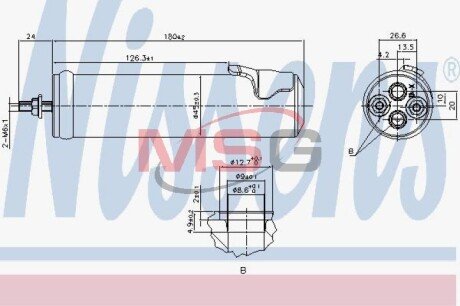 Осушувач кондицiонера NIS NISSENS 95565