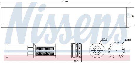 Осушувач кондиціонера NISSENS 95598