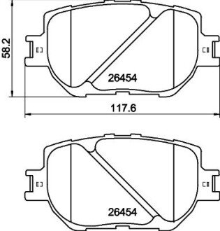 Колодки гальмівні дискові передние Toyota Corolla 1.6, 1.8 (14-) NISSHINBO NP1021