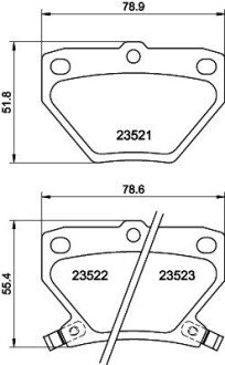 Колодки гальмівні дискові задні Toyota Yaris, Corolla 1.3, 1.4, 1.5, 1.6 (01-05) NISSHINBO NP1032