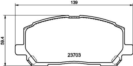 Колодки гальмівні дискові передні Lexus RX 300 3.0 (00-03) NISSHINBO NP1041