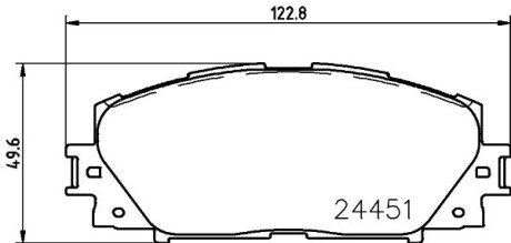 Колодки гальмівні дискові передние Toyota Prius Hybrid 1.8 (09-), Yaris 1.6 (08-13) NISSHINBO NP1053