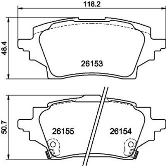 Колодки гальмівні дискові задні Toyota Corolla (09-) NISSHINBO NP1172