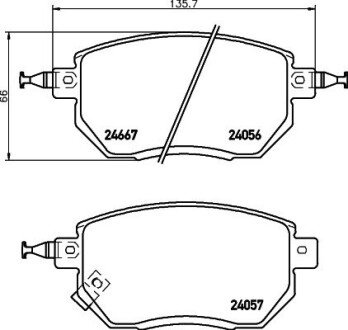 Колодки гальмівні дискові передние Nissan Murano, Qashqai 2.5, 3.5 (07-) NISSHINBO NP2024