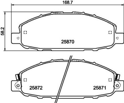 Колодки гальмівні дискові передние Nissan Caravan 2.4, 3.0 (01-) NISSHINBO NP2042