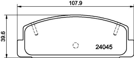 Колодки гальмівні дискові задні Mazda 626 1.8, 2.0 (97-02) NISSHINBO NP5011 (фото 1)