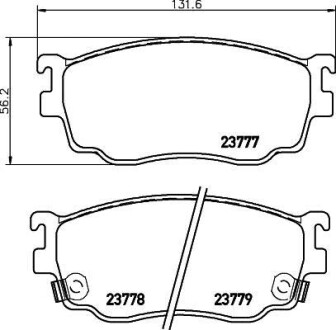 Гальмівні колодки MAZDA 6 \'\'2.0-2.3 \'\'>>07 ="" NISSHINBO ="NP5023"