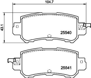 Колодки гальмівні дискові Mazda CX-3 (DK) (15-) NISSHINBO NP5052