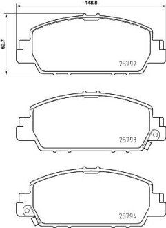 Колодки гальмівні дискові передние Honda IX 2.4 (13-) NISSHINBO NP8026