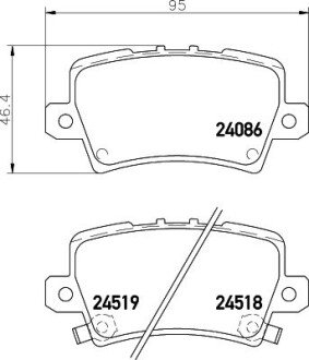 Колодки гальмівні дискові задні Honda Civic VIII 1.4, 1.6, 1.8, 2.0 (05-) NISSHINBO NP8039 (фото 1)