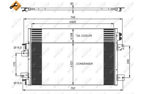 Радіатор кондиціонера NRF 350031