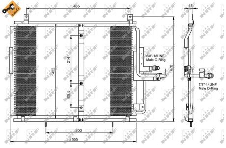 Конденсер кондиціонера NRF 35244