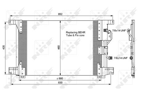 Радіатор кондиціонера NRF 35772