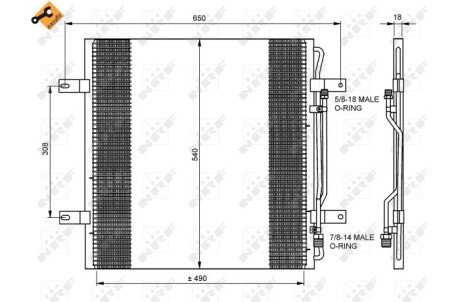 Радіатор кондиціонера NRF 35781