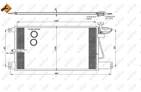 Радіатор кондиціонера NRF 35790