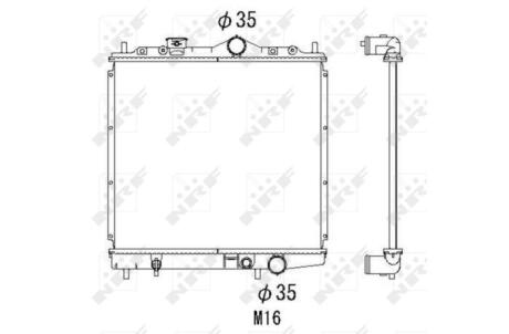 Радіатор охолодження двигуна NRF 506557 (фото 1)
