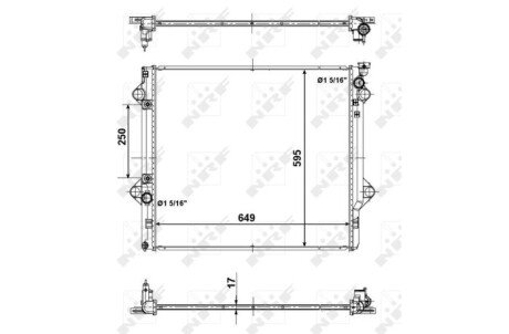Радіатор системи охолодження NRF 56104