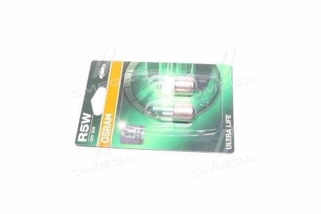 Лампа розжарювання R5W 12V 5W BA 15s Ultra Life (blister 2шт) OSRAM 5007ULT-02B