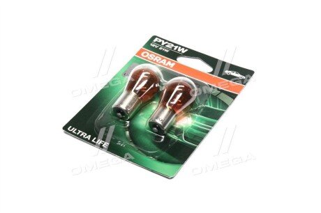 Лампа розжарювання PY21W 12V 21W BAU15s Ultra Life (компл.) OSRAM 7507ULT-02B