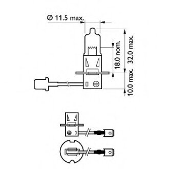 Автолампа галогенова 100W PS 12455 RA C1 PHILIPS 12455RAC1