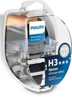 H3 MasterDuty BlueVision 24V 70W PK22s Set 2 pc. PHILIPS 13336MDBVS2 (фото 1)