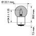 Stop P22 24V 15W BA15s PHILIPS 13401CP (фото 3)