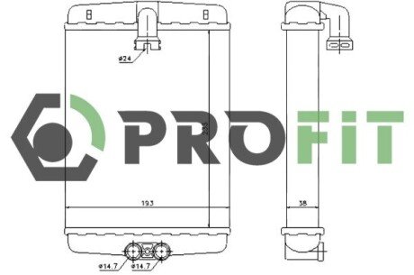 Радіатор пічки PROFIT 1760-0300