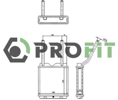 Радіатор пічки PROFIT 1760-0373