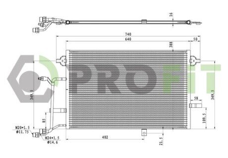 Конденсер кондиціонера PROFIT 1770-0003