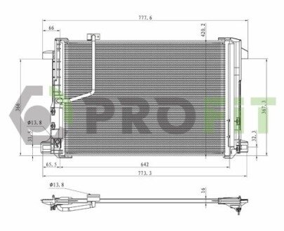 Конденсер кондиціонера PROFIT 1770-0305