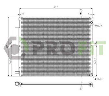 Конденсер кондиціонера PROFIT 1770-0400