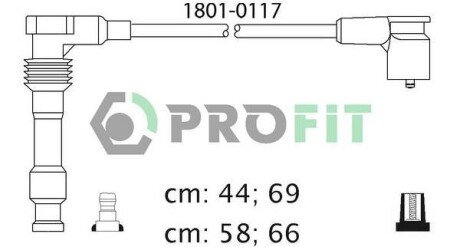 Комплект кабелів високовольтних PR PROFIT 1801-0117