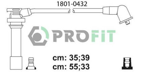 Комплект кабелів високовольтних PR PROFIT 1801-0432