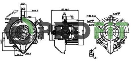 Вентилятор салона PR PROFIT 1860-0013